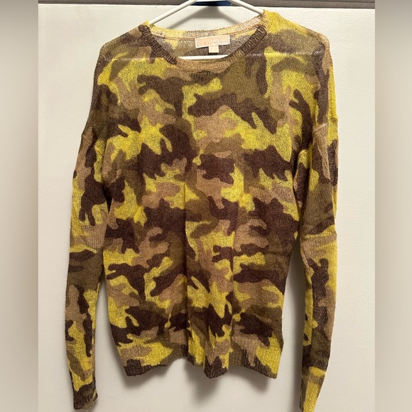 Michael Kors Fine Knit Camo Sweater - Picture 2 of 9